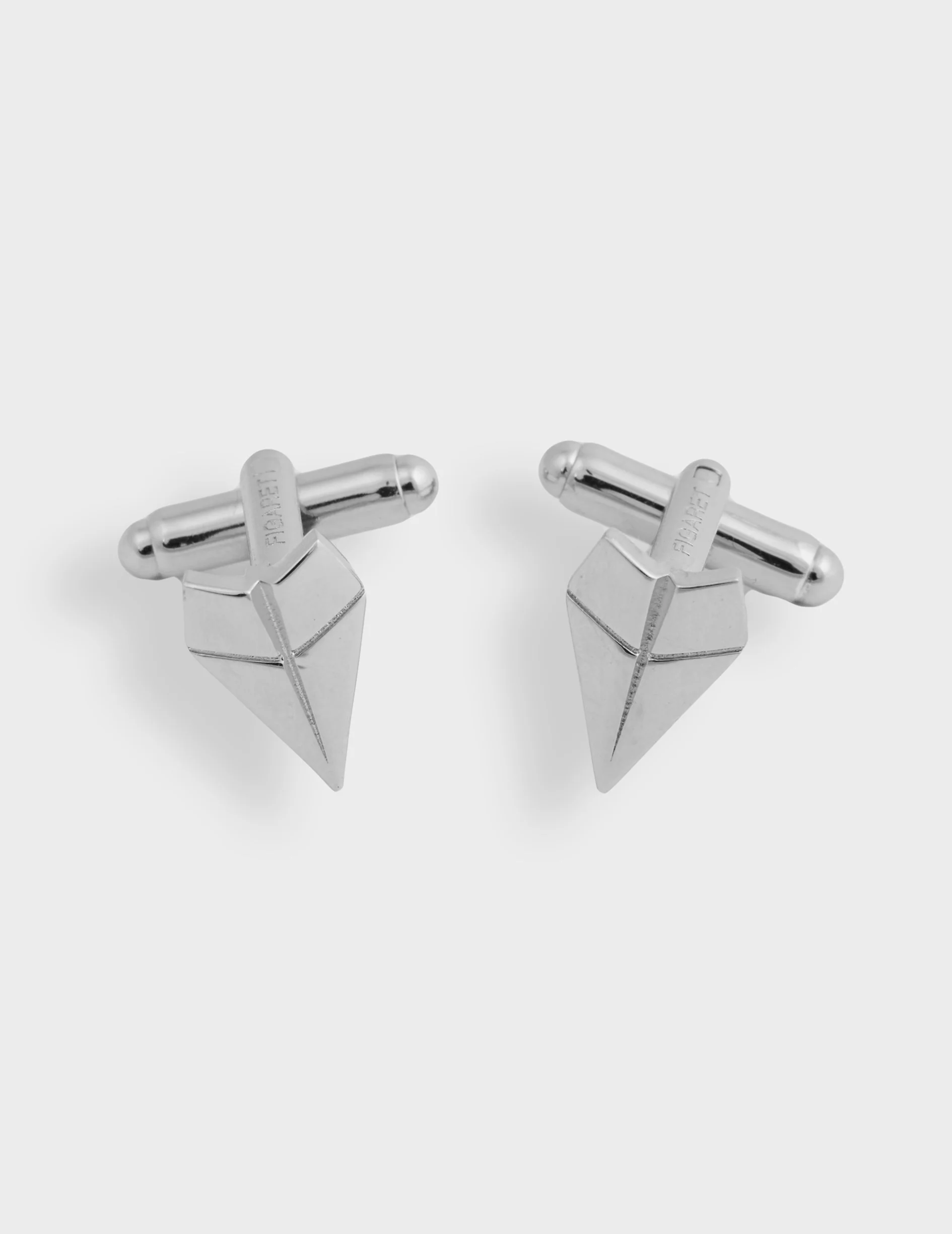 Boutons de manchette argentés