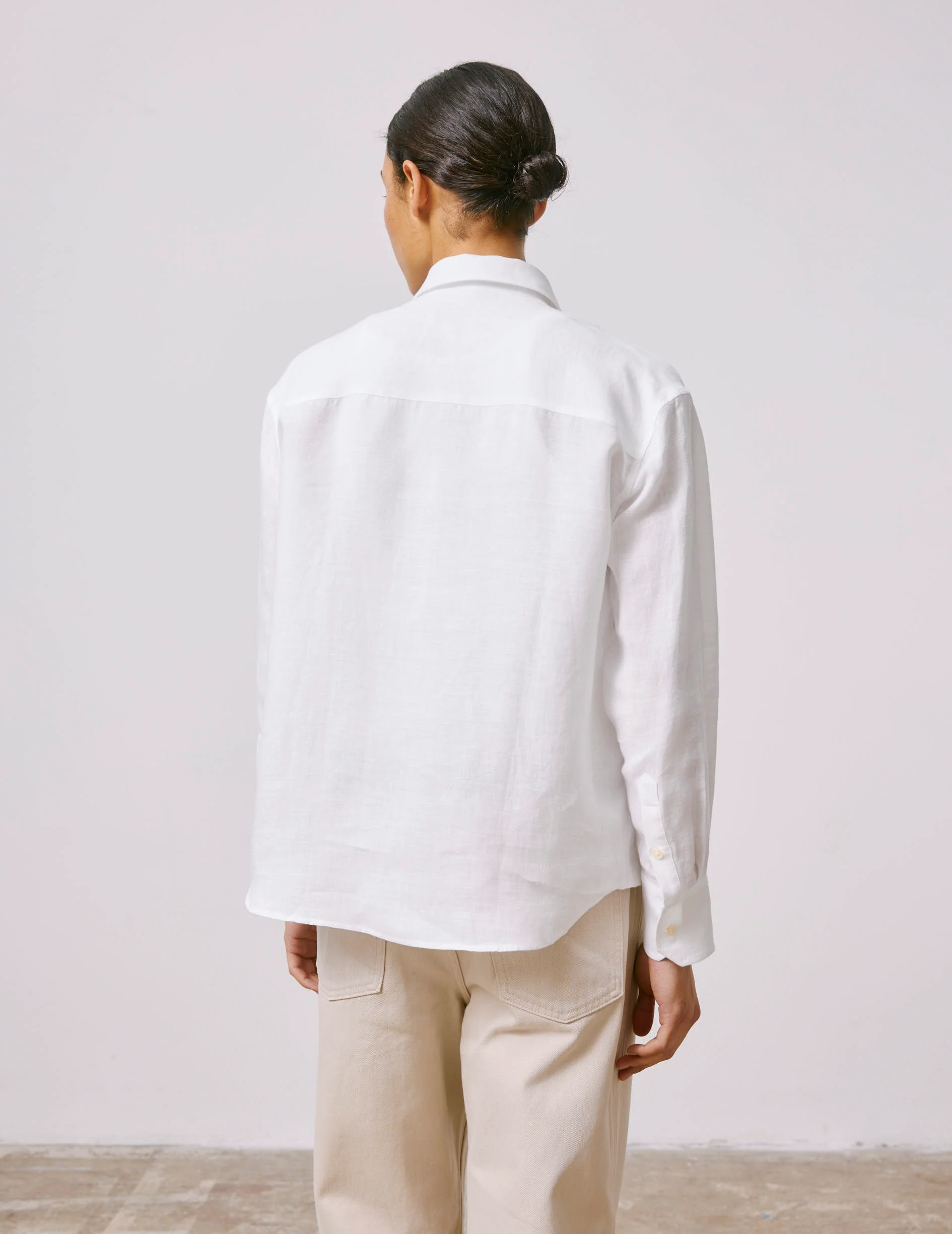 Chemise Charlotte en lin blanche - Image 3