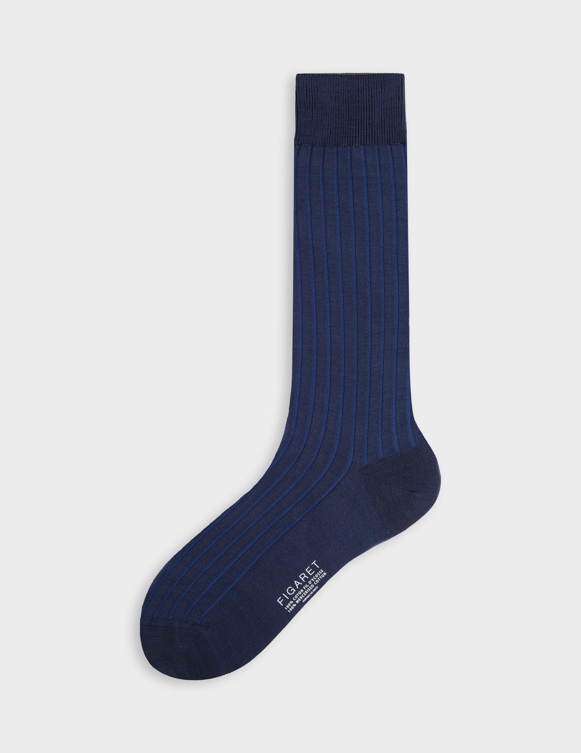 Chaussettes vanisées en fil d'Ecosse bleues