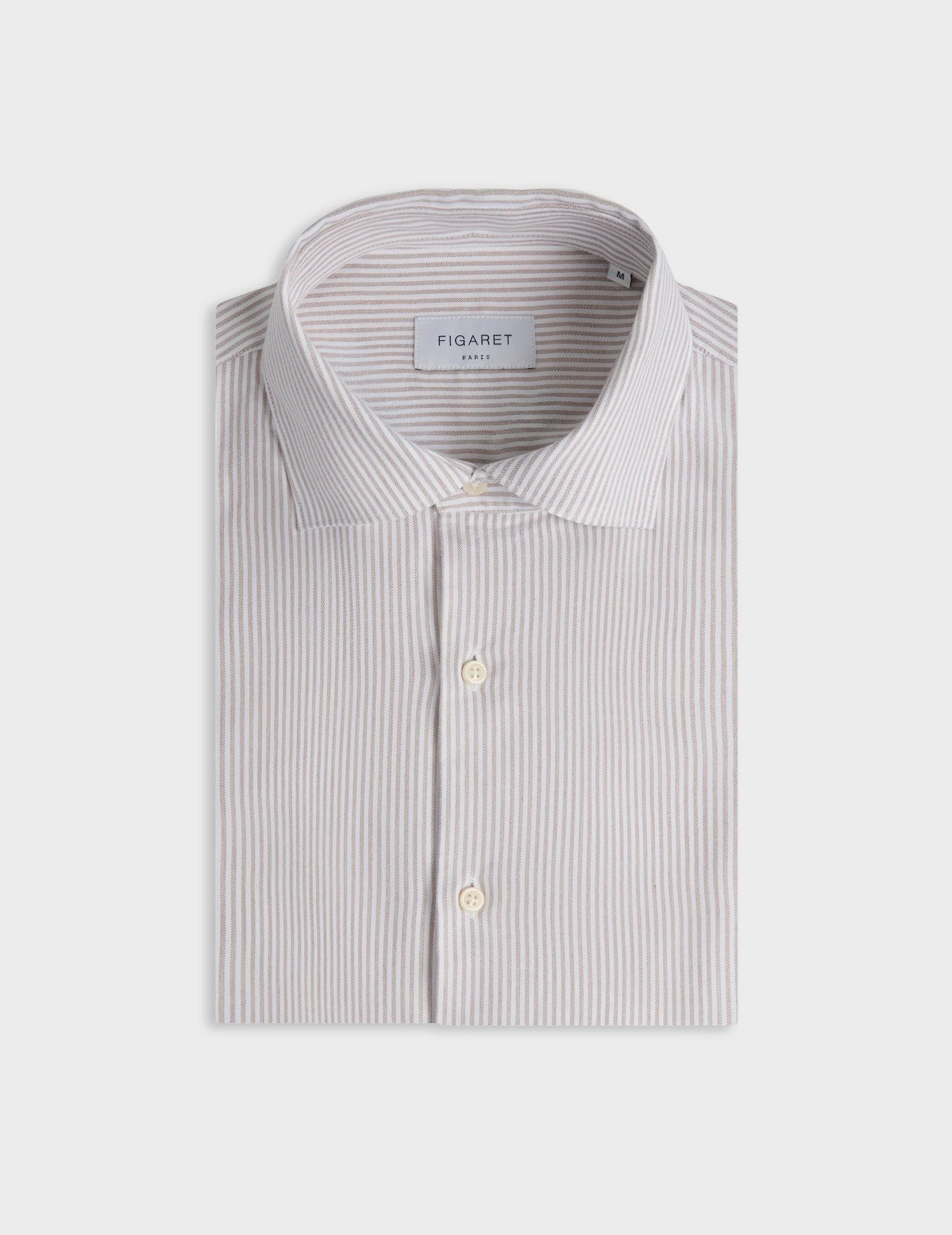 Chemise Aristote rayée beige - Image 5