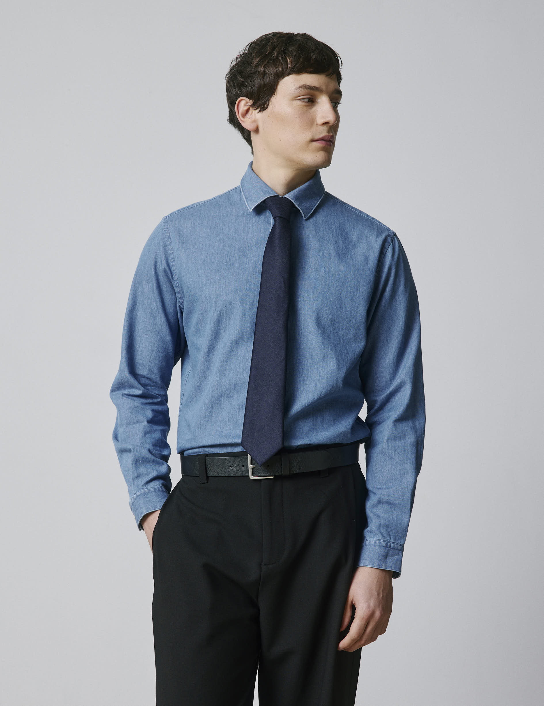 Chemise Auguste en denim bleu