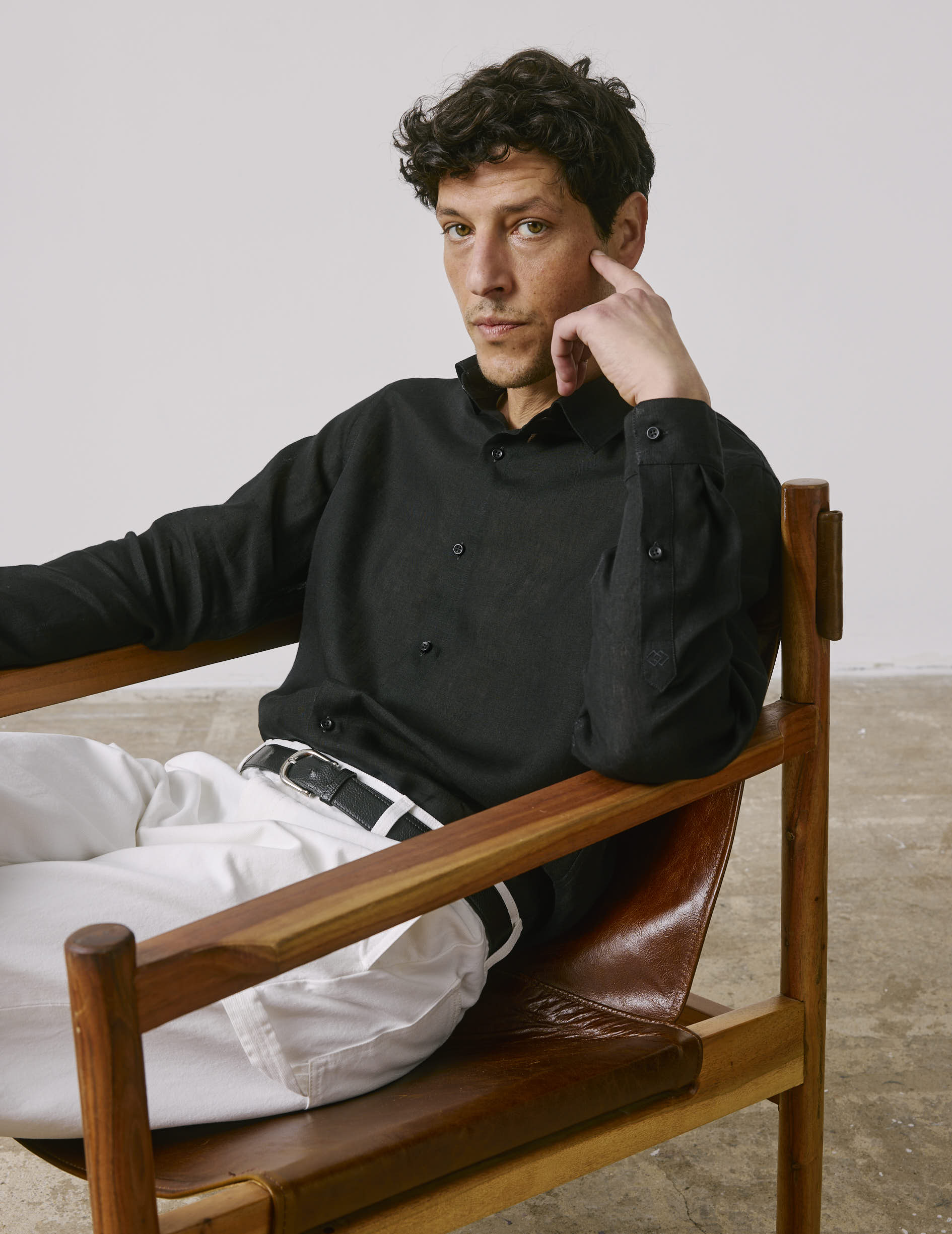 Chemise Auguste en lin noir