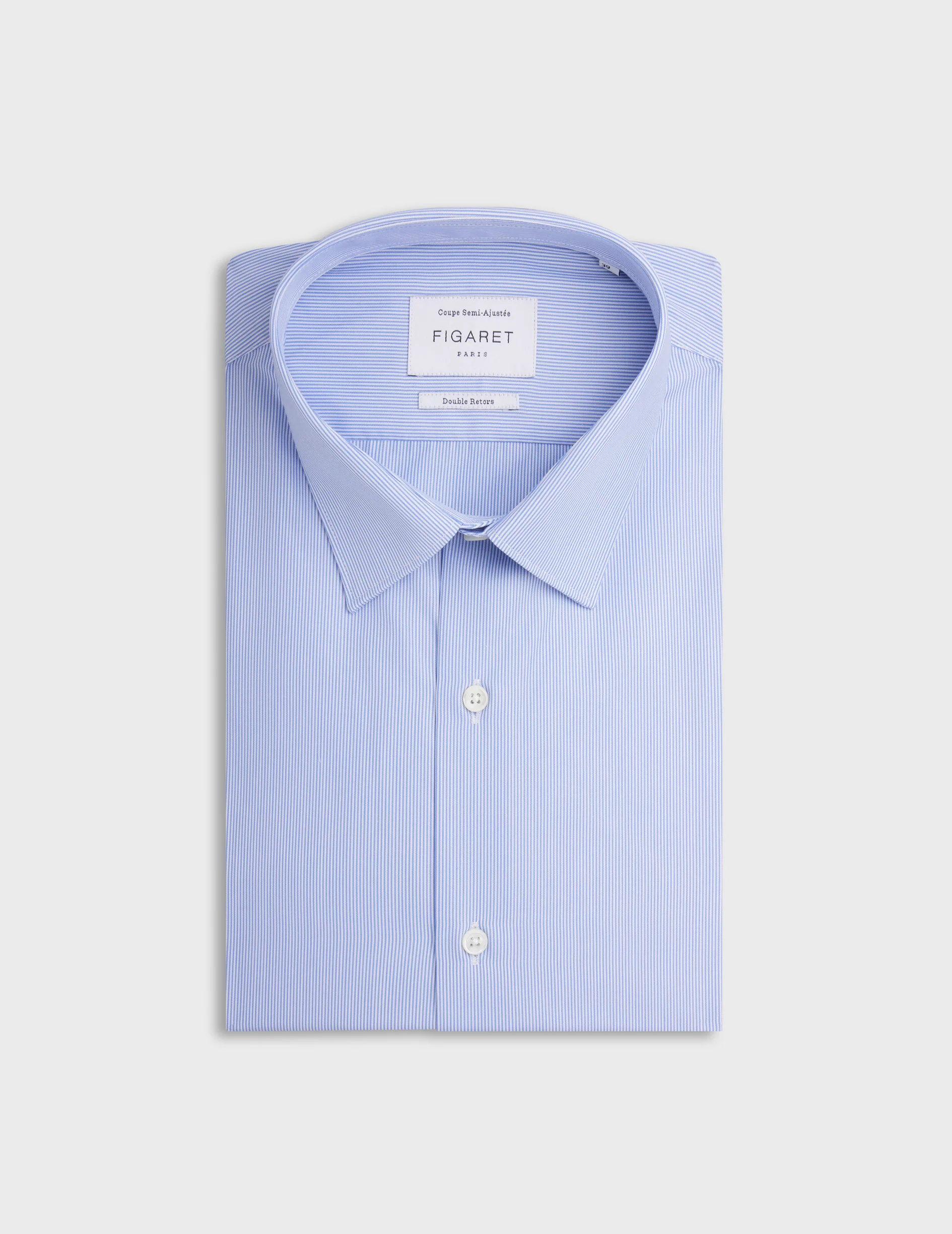 Chemise Semi-ajustée rayée bleue