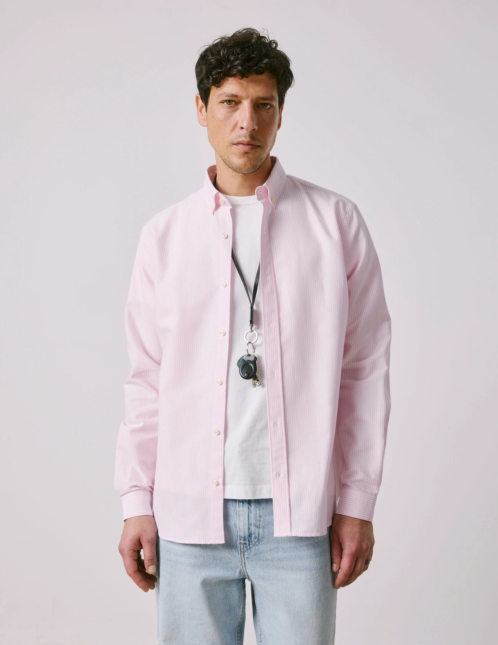Chemise Gaspard rayée rose