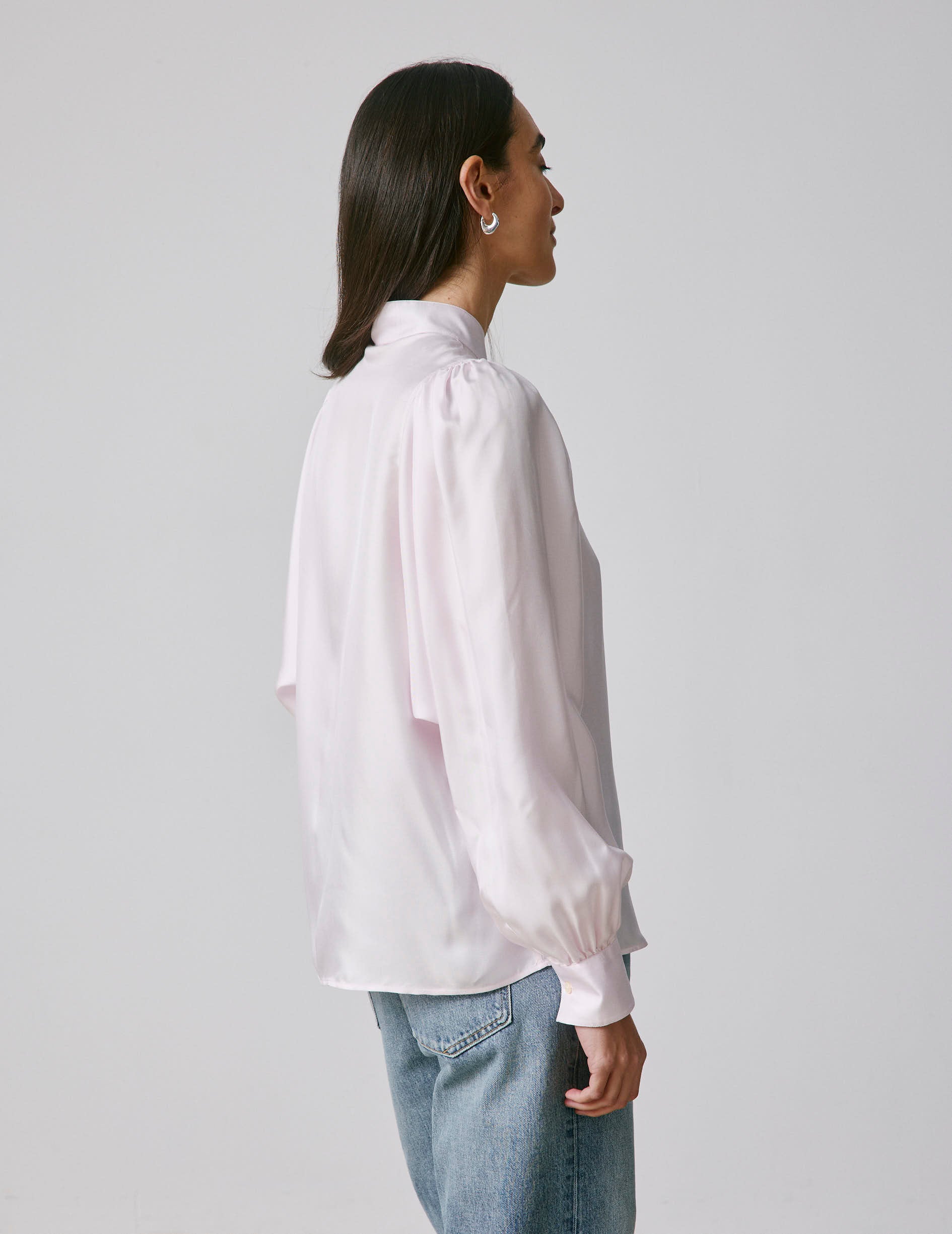 Chemise Lanaée rose clair - Image 2