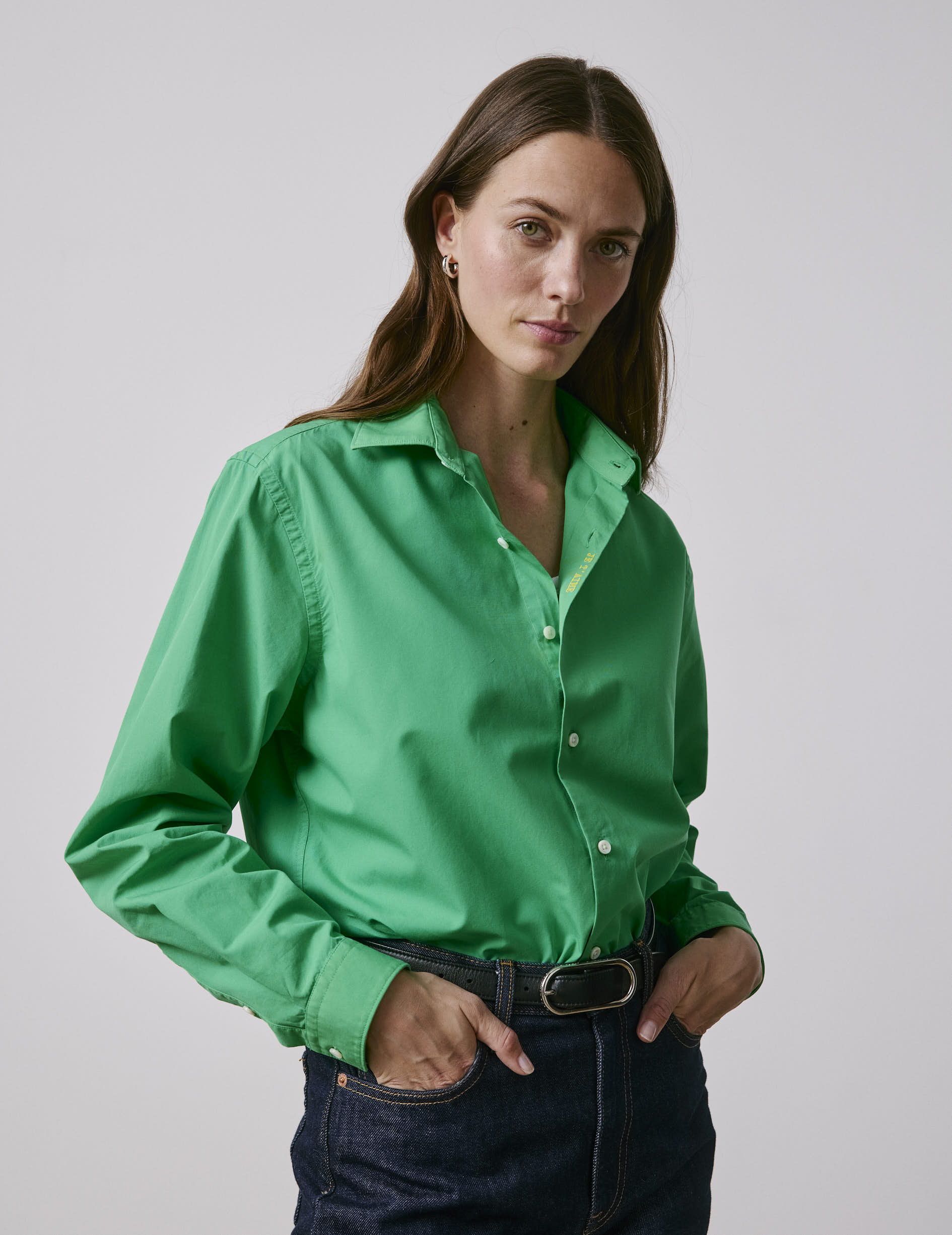 Chemise mixte "Je t'aime" verte - Image 5