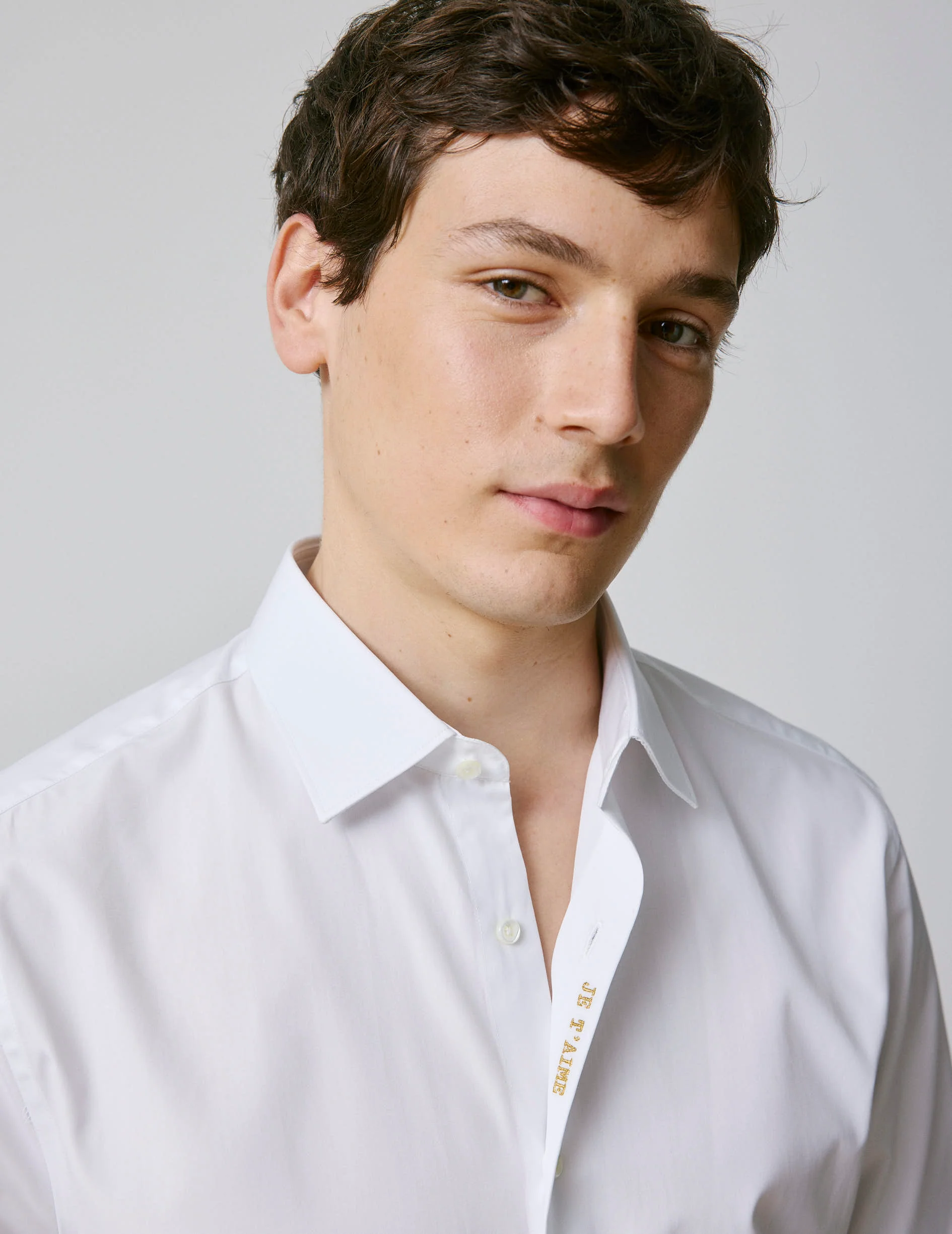 Chemise mixte "Je t'aime" blanche - Image 5