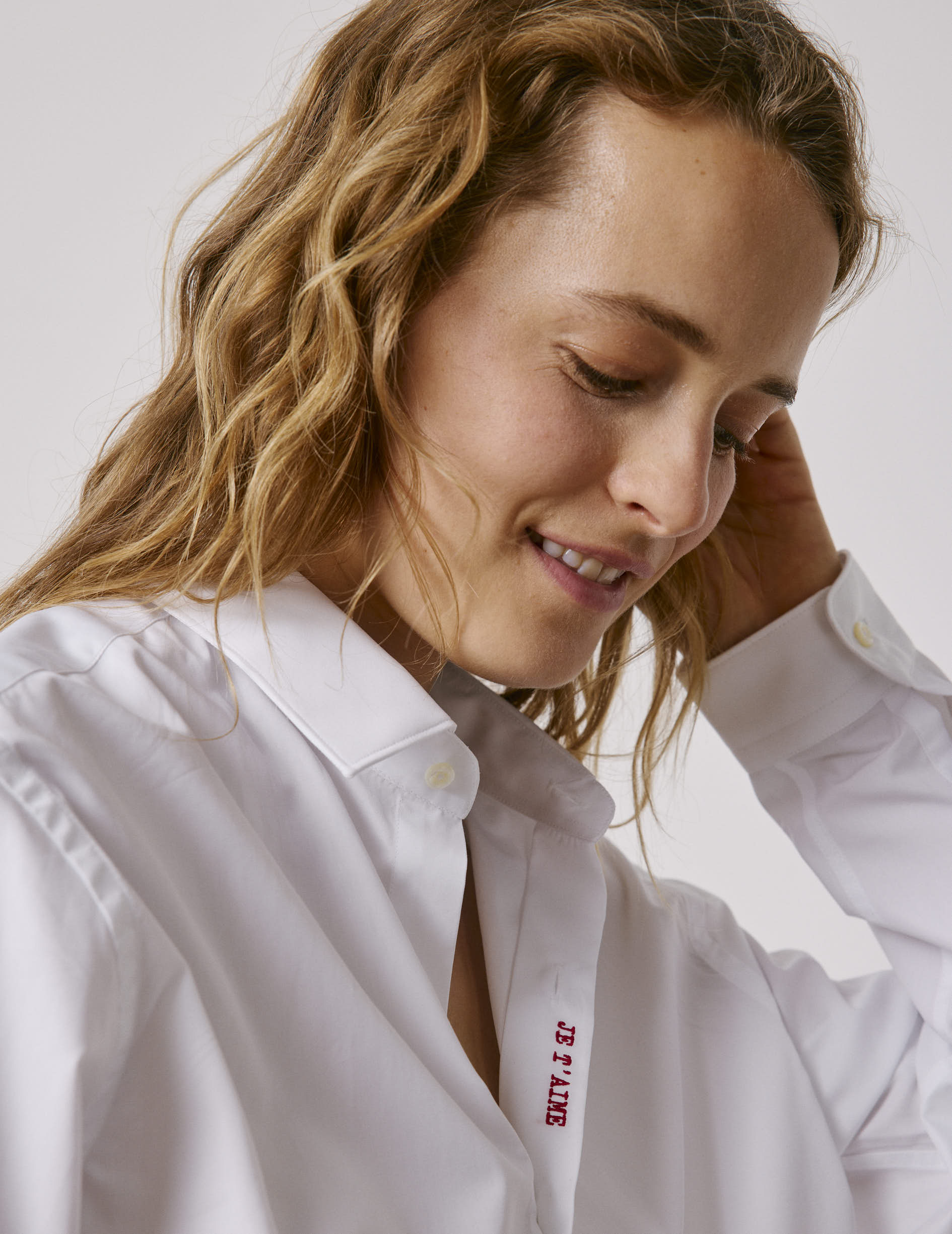Chemise mixte "Je t'aime" blanche - Image 10