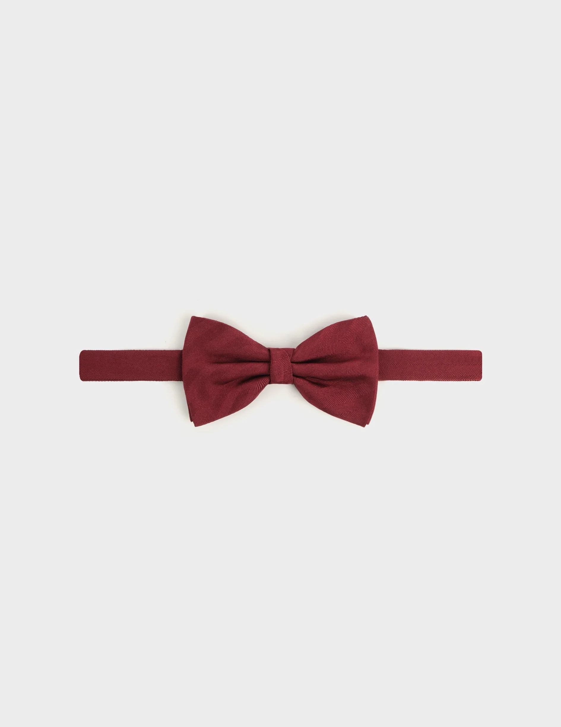 Nœud-papillon à motifs chevron bordeaux