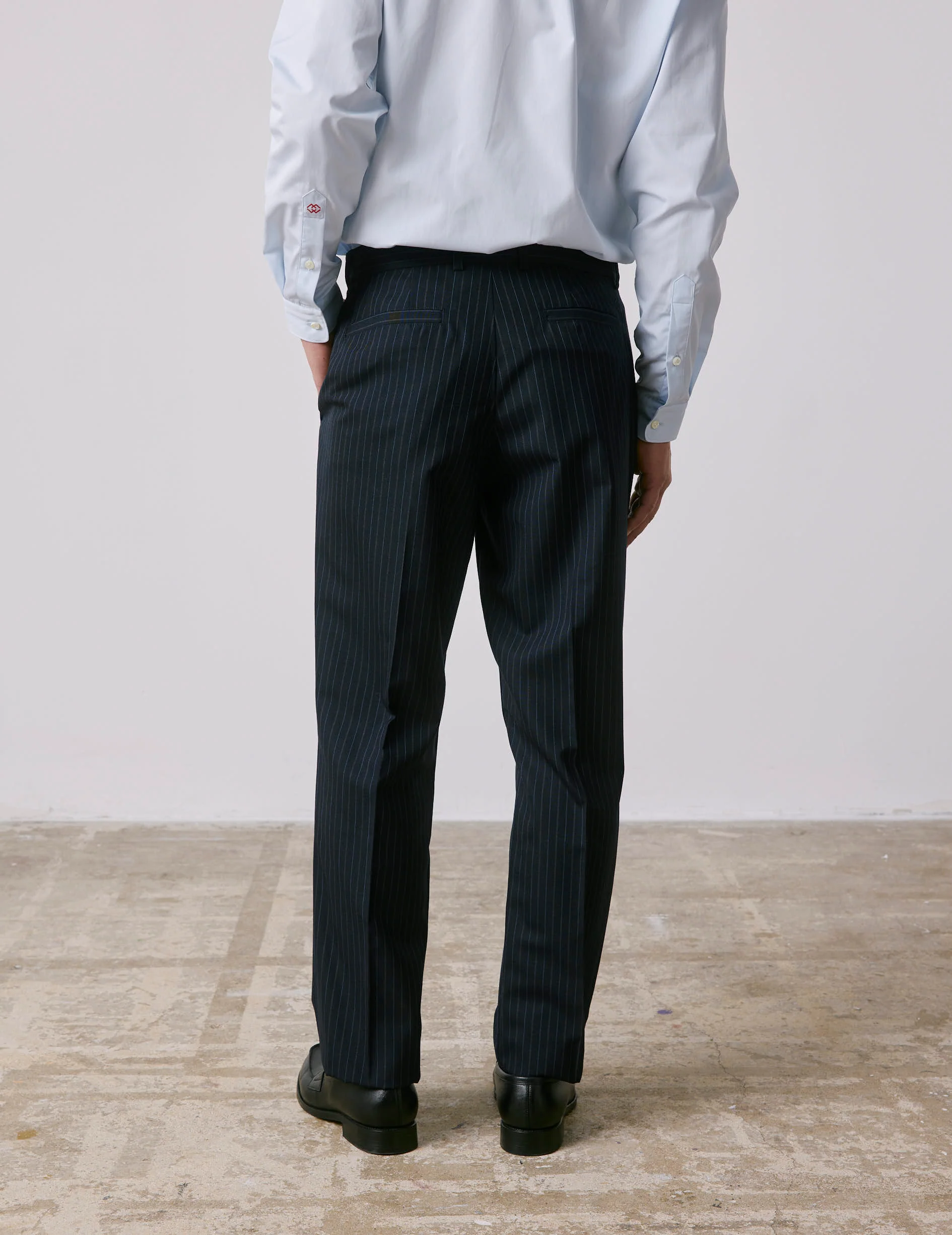 Pantalon de costume Driss en laine vierge marine - Image 2